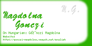 magdolna gonczi business card